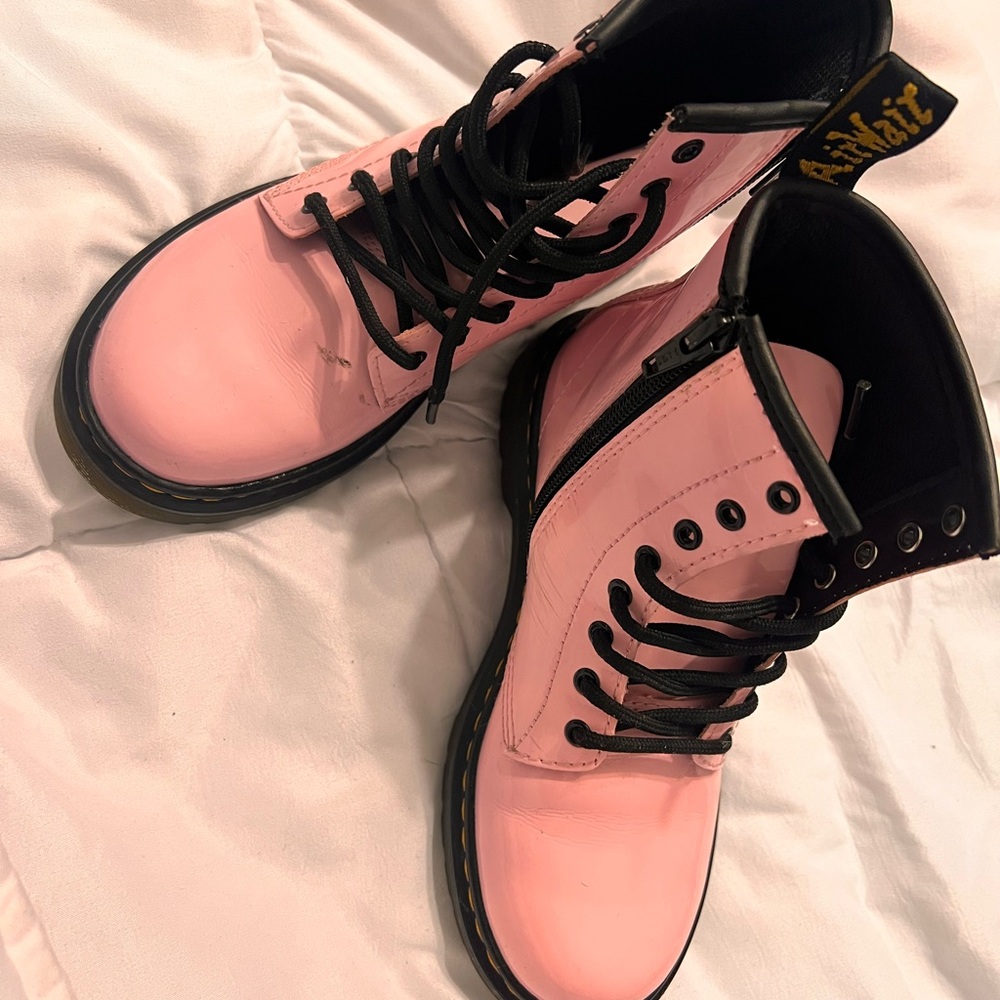 Dr. Martens Pink Combat Boots